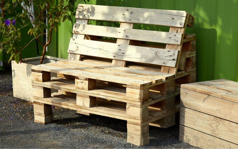 Wooden Pallet for Garden Arbor Bench