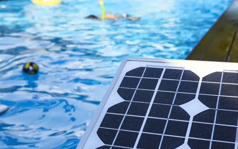 A solar panel for heating a swimming pool