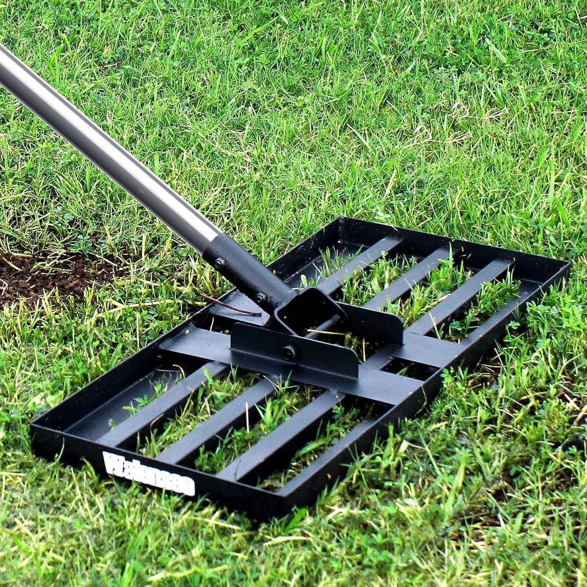 lawn leveling rake guide