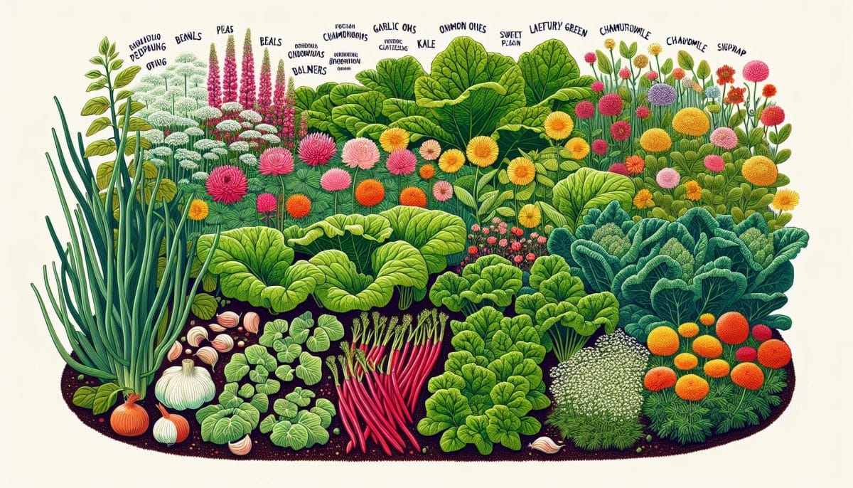 colorful vegetable garden illustration