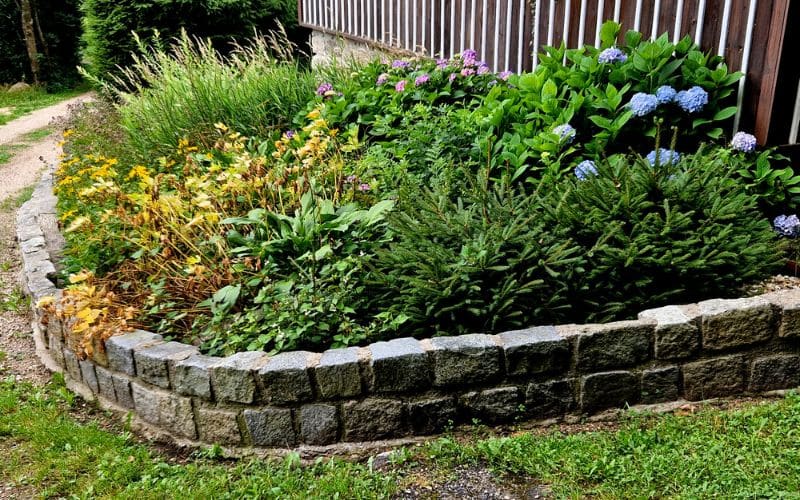 Elegant stone borders enhancing the aesthetic of garden landscapes