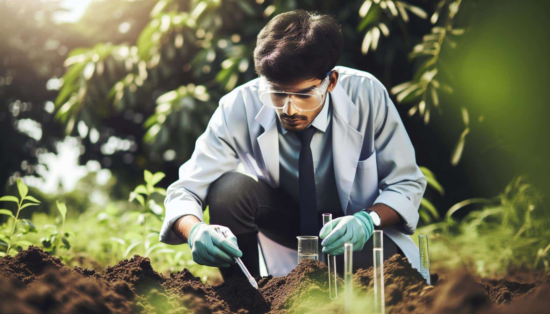 agricultural scientist soil analysis