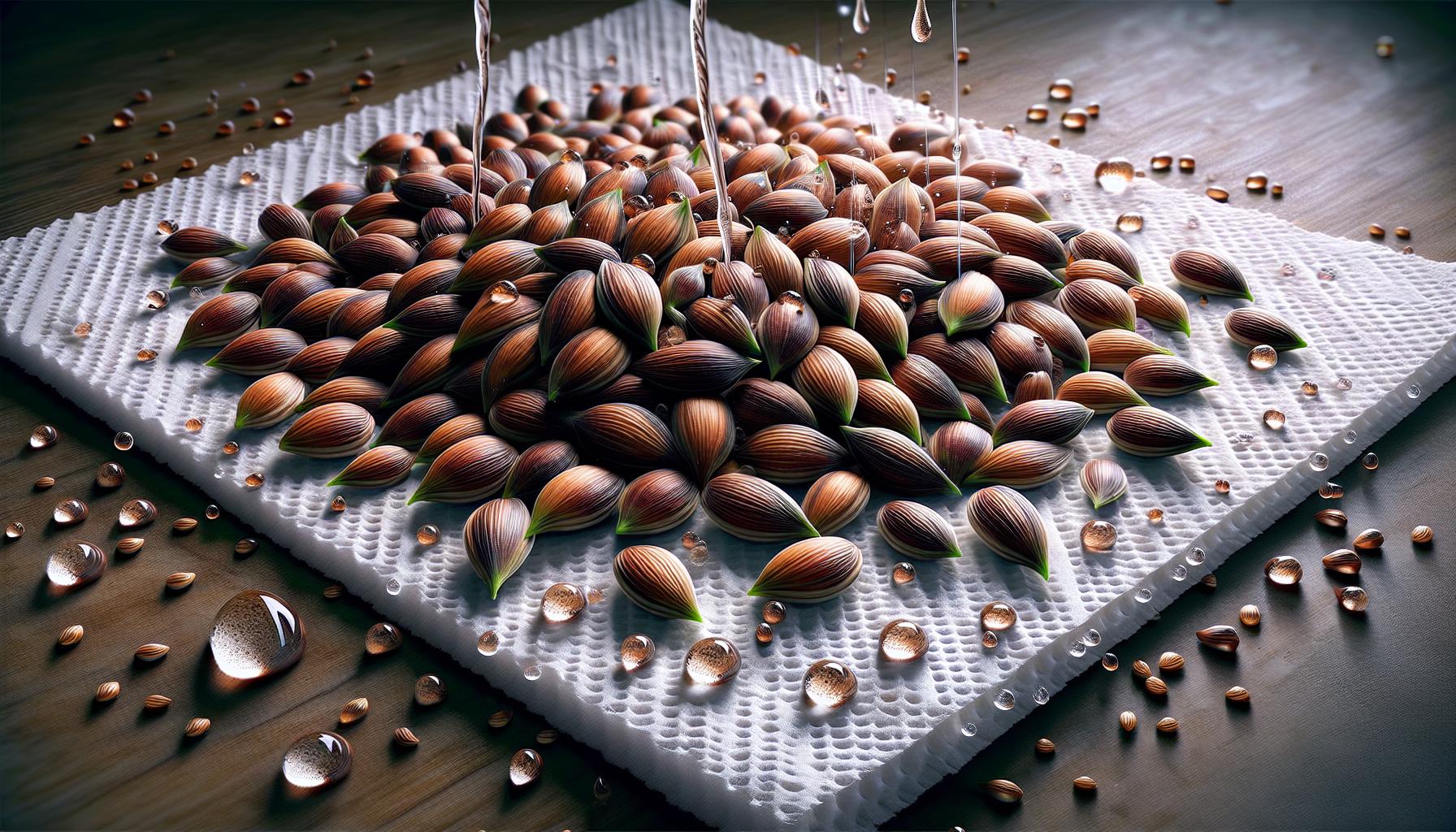 chocolate almonds on tray
