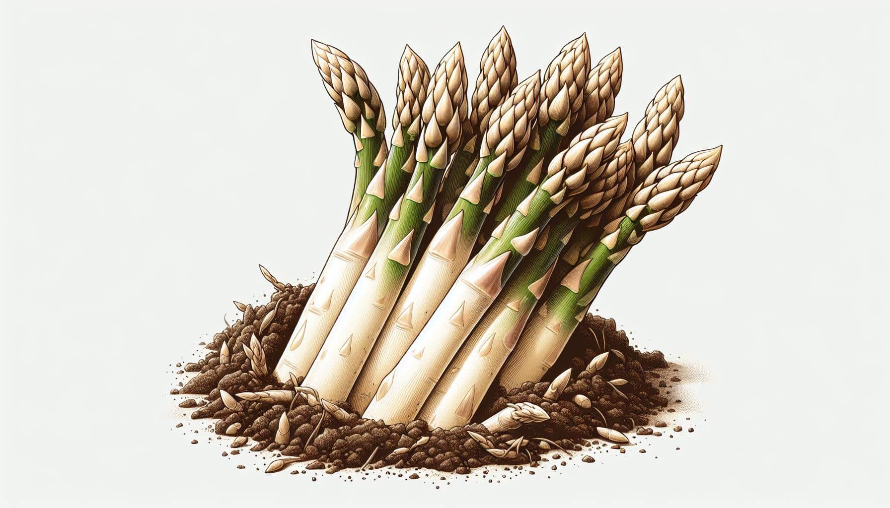 fresh asparagus bunch illustration