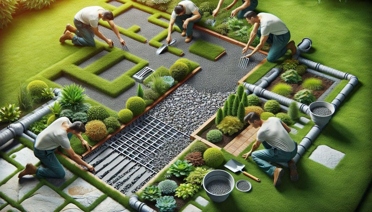garden landscaping design teamwork