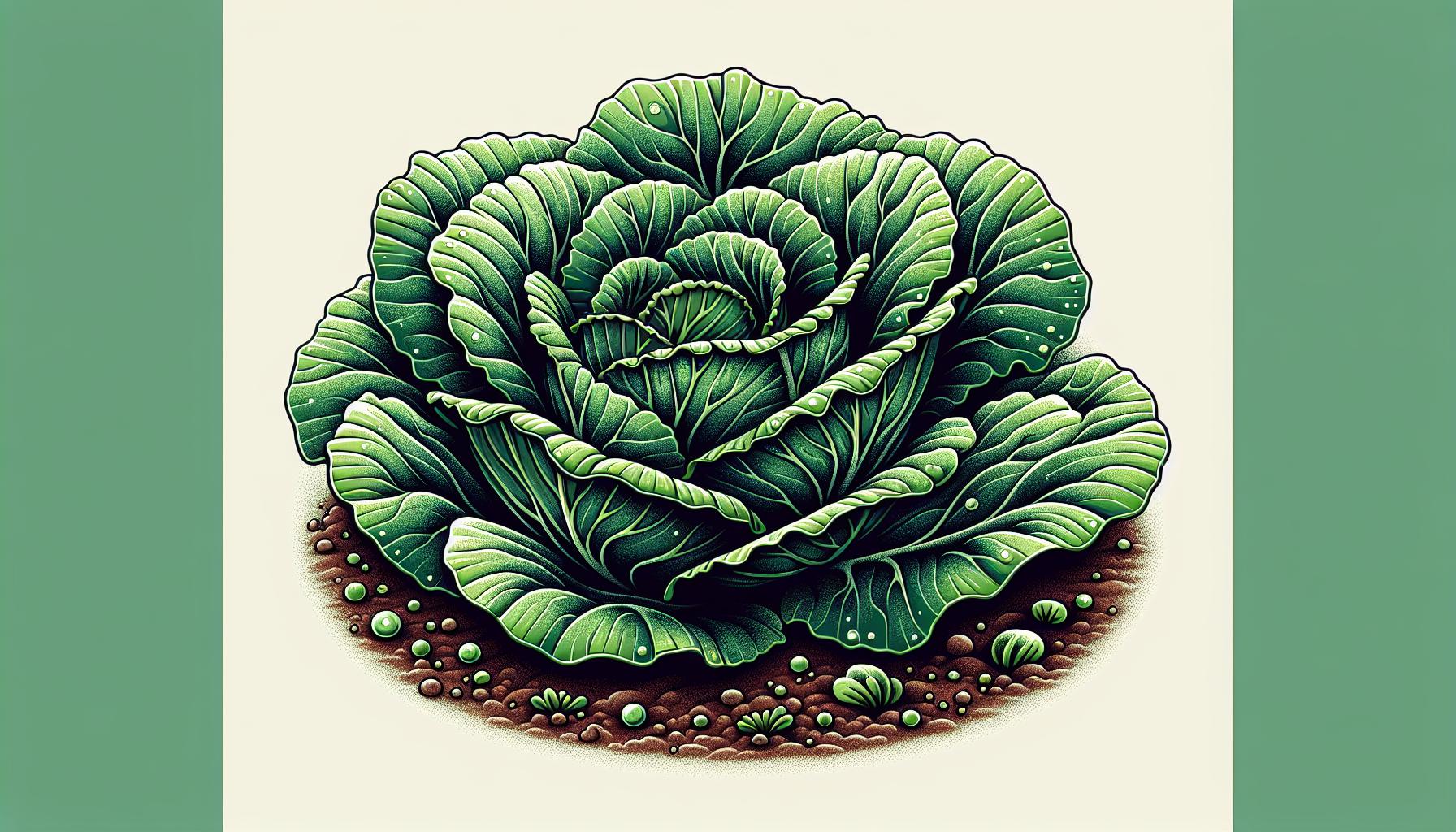 green cabbage illustration