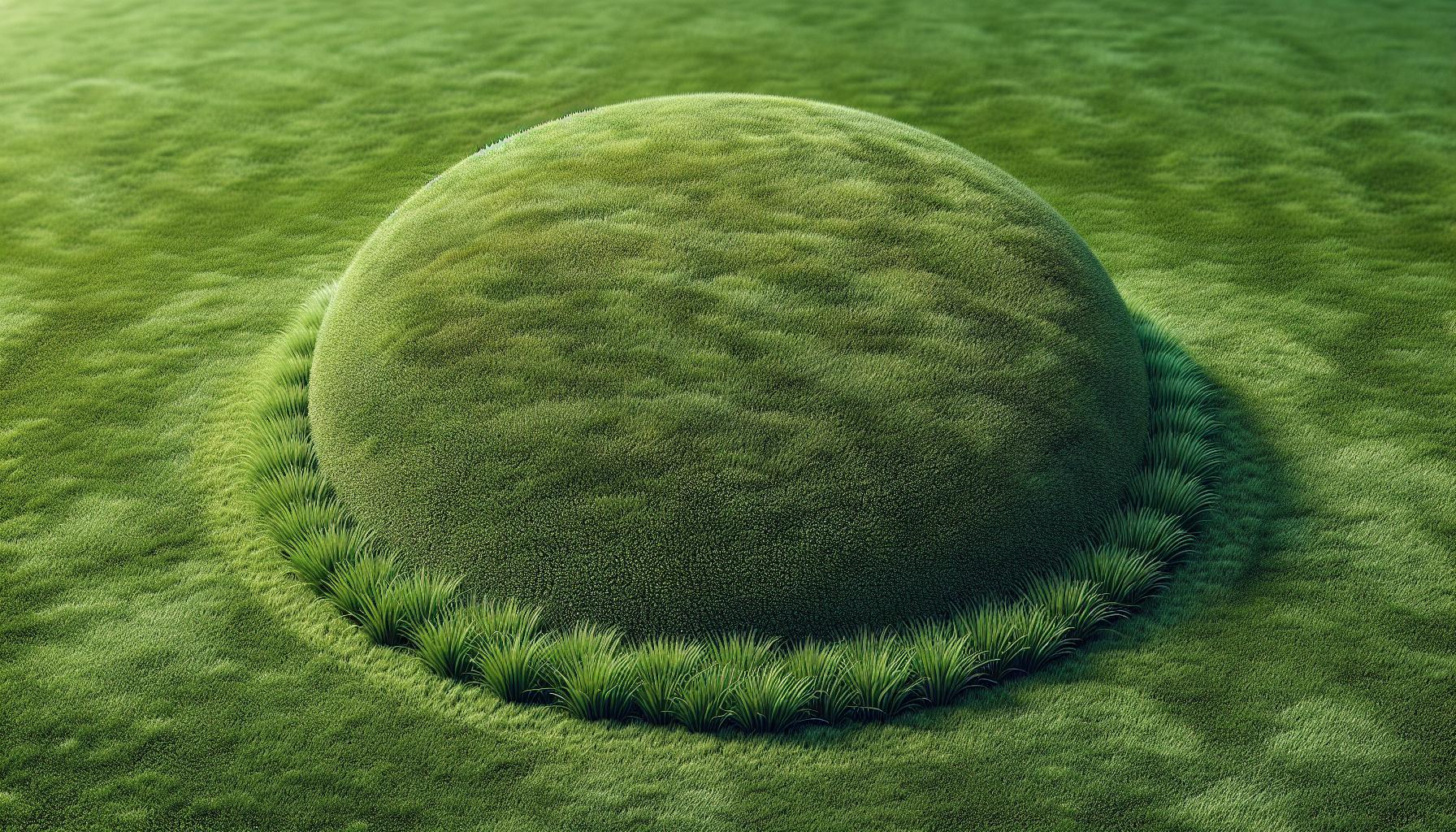 green mound grassy landscape