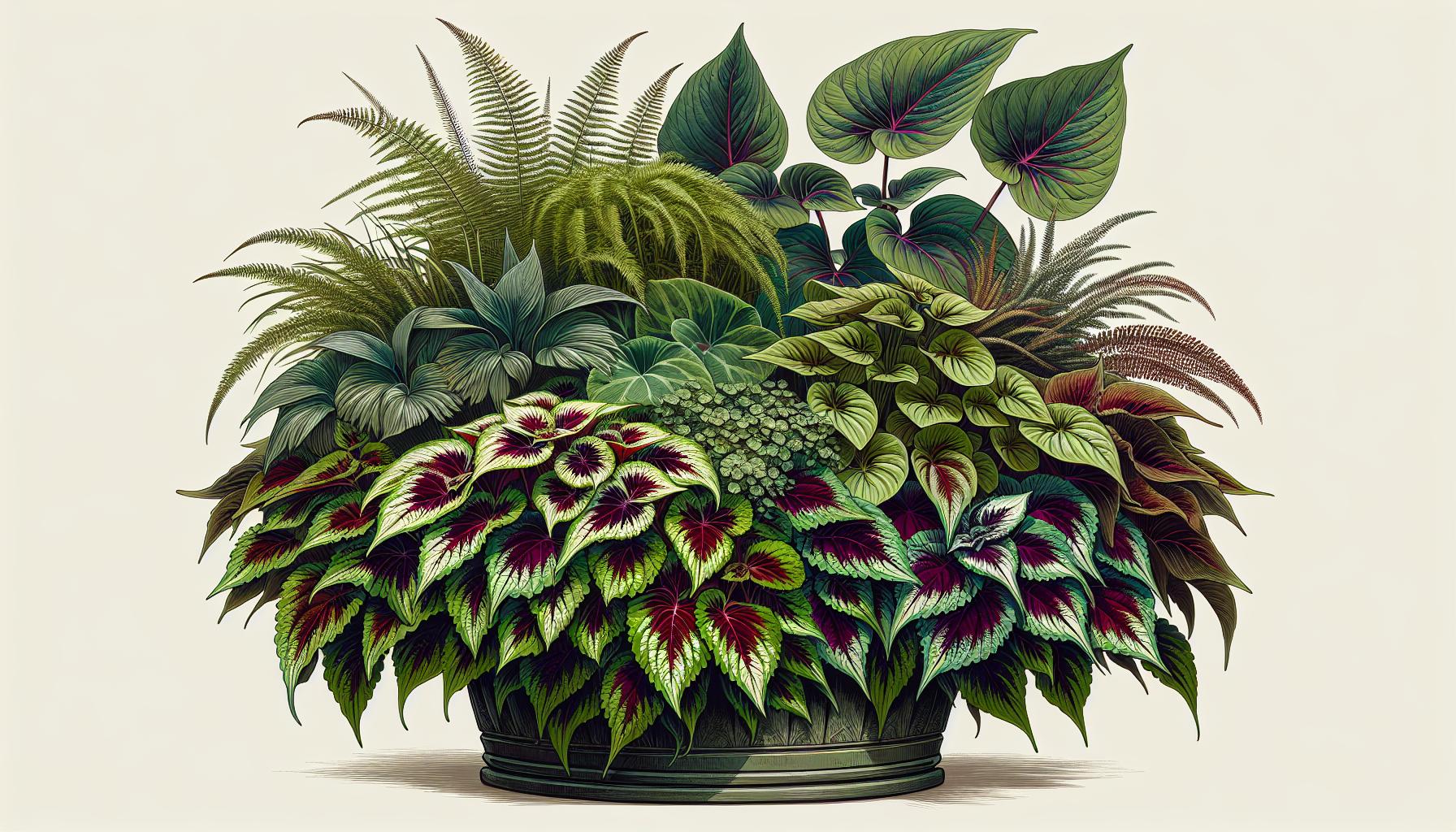 lush indoor potted plants arrangement