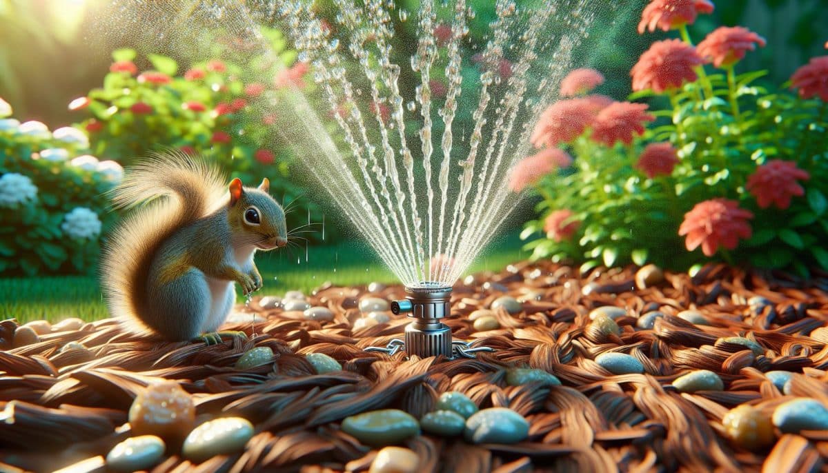 squirrel garden water sprinkler