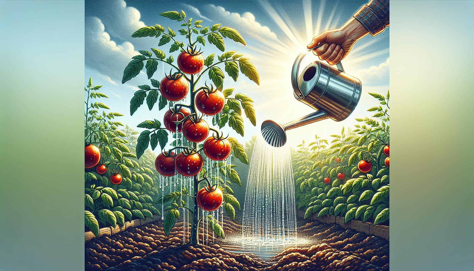 sunlight watering apple orchard