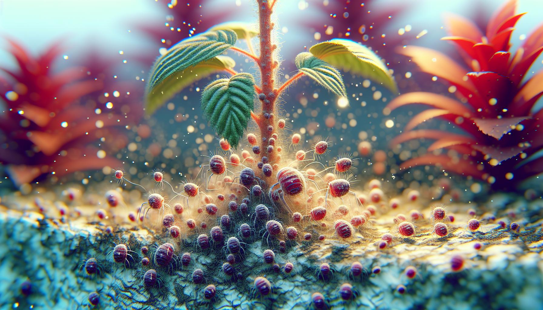 underwater plants bubbles scene