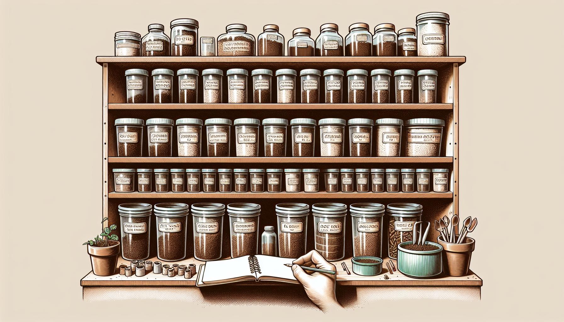 vintage apothecary jars shelf