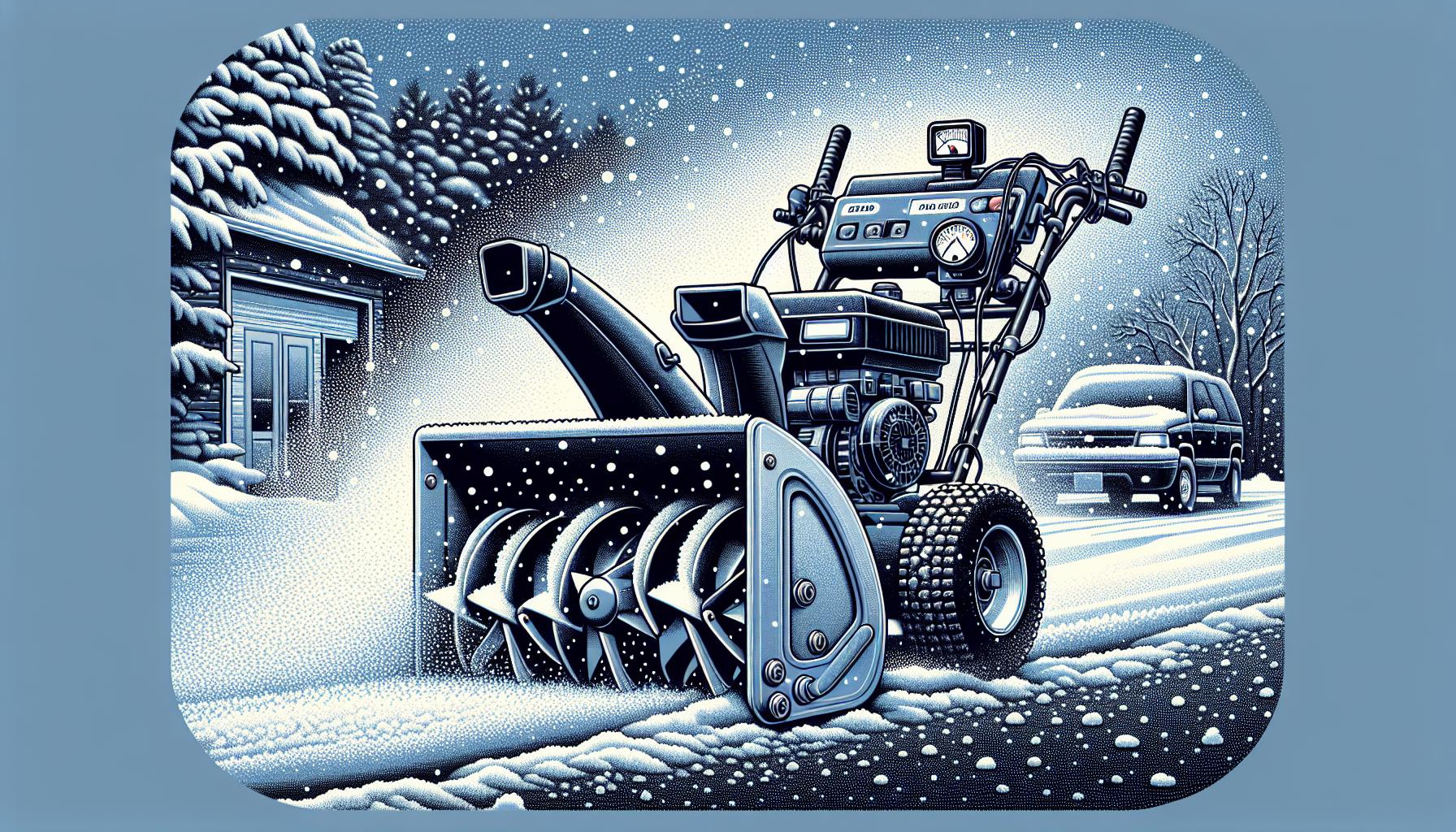 winter snow removal equipment scene