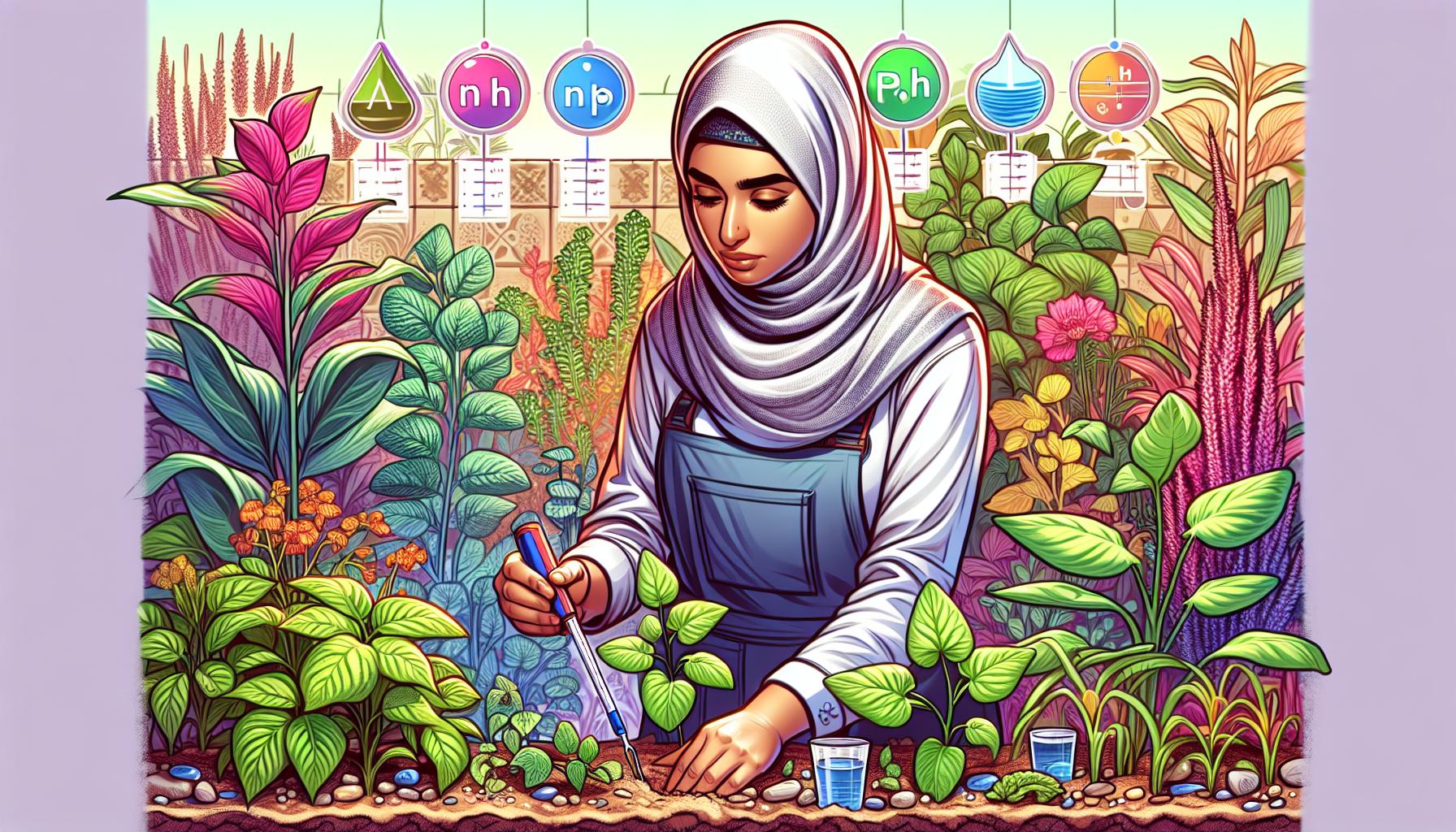 woman tending urban garden